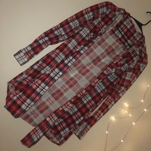 Flannel cardigan